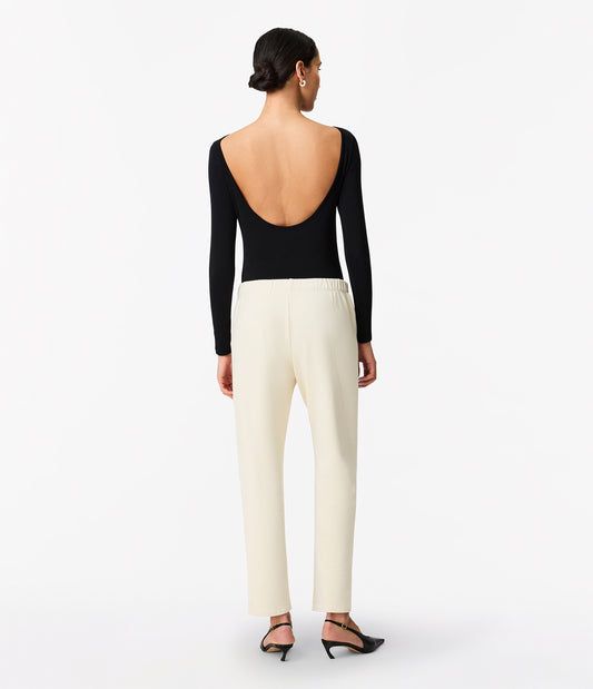 Another Tomorrow Jogger in Parchment – Cotton Women's Trousers