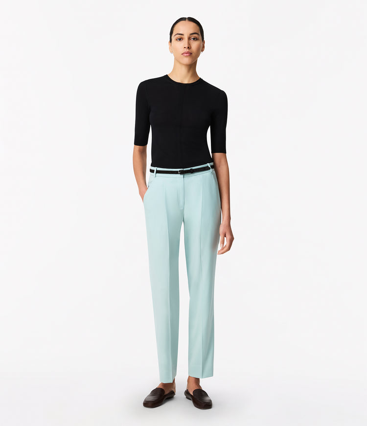 Another Tomorrow Peg Trouser in Mist – Wool Women's Trousers