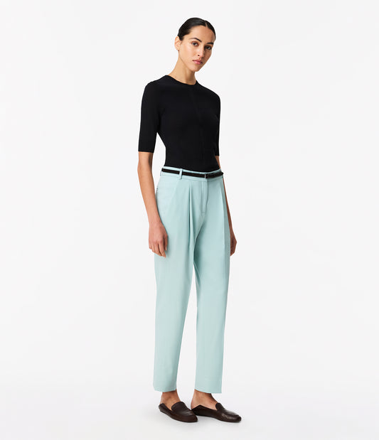 Another Tomorrow Peg Trouser in Mist – Wool Women's Trousers
