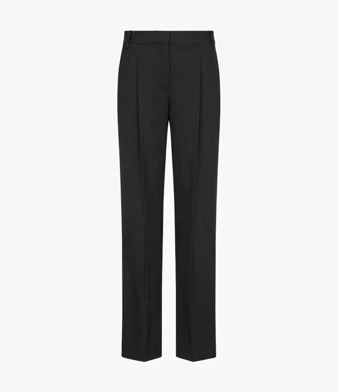 Another Tomorrow Peg Trouser in Black – Wool Women's Trousers