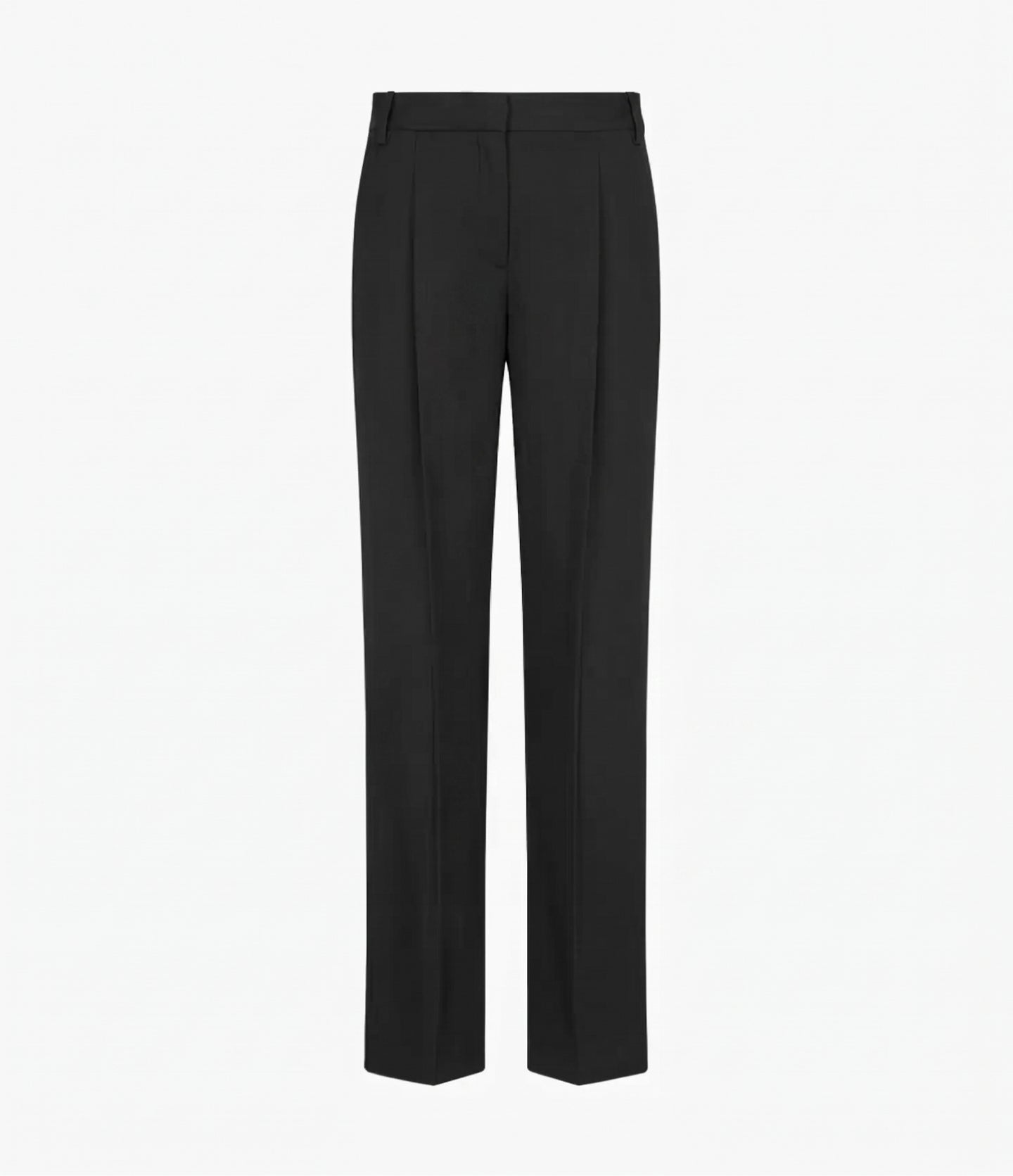 Another Tomorrow Peg Trouser in Black – Wool Women's Trousers