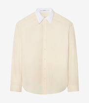 Pleat Back Poplin Shirt | Ecru