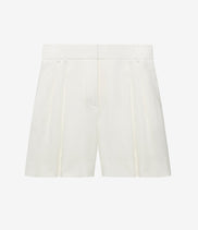 Pleated Shorts | White