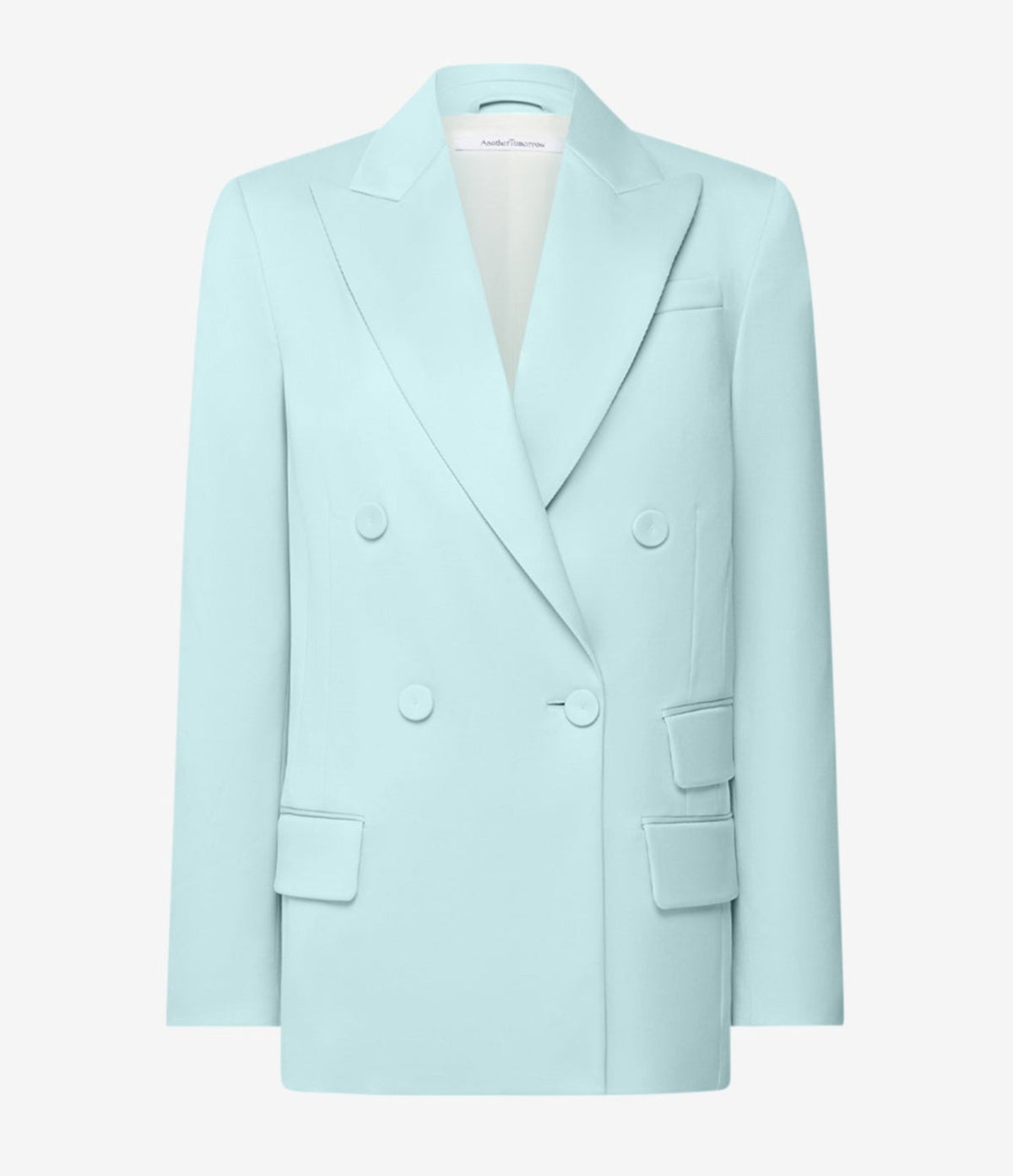 Another Tomorrow Oversized Double Breasted Jacket in Mist – Wool Women's Jacket