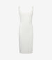 Twist Bias Dress | Off White in off white