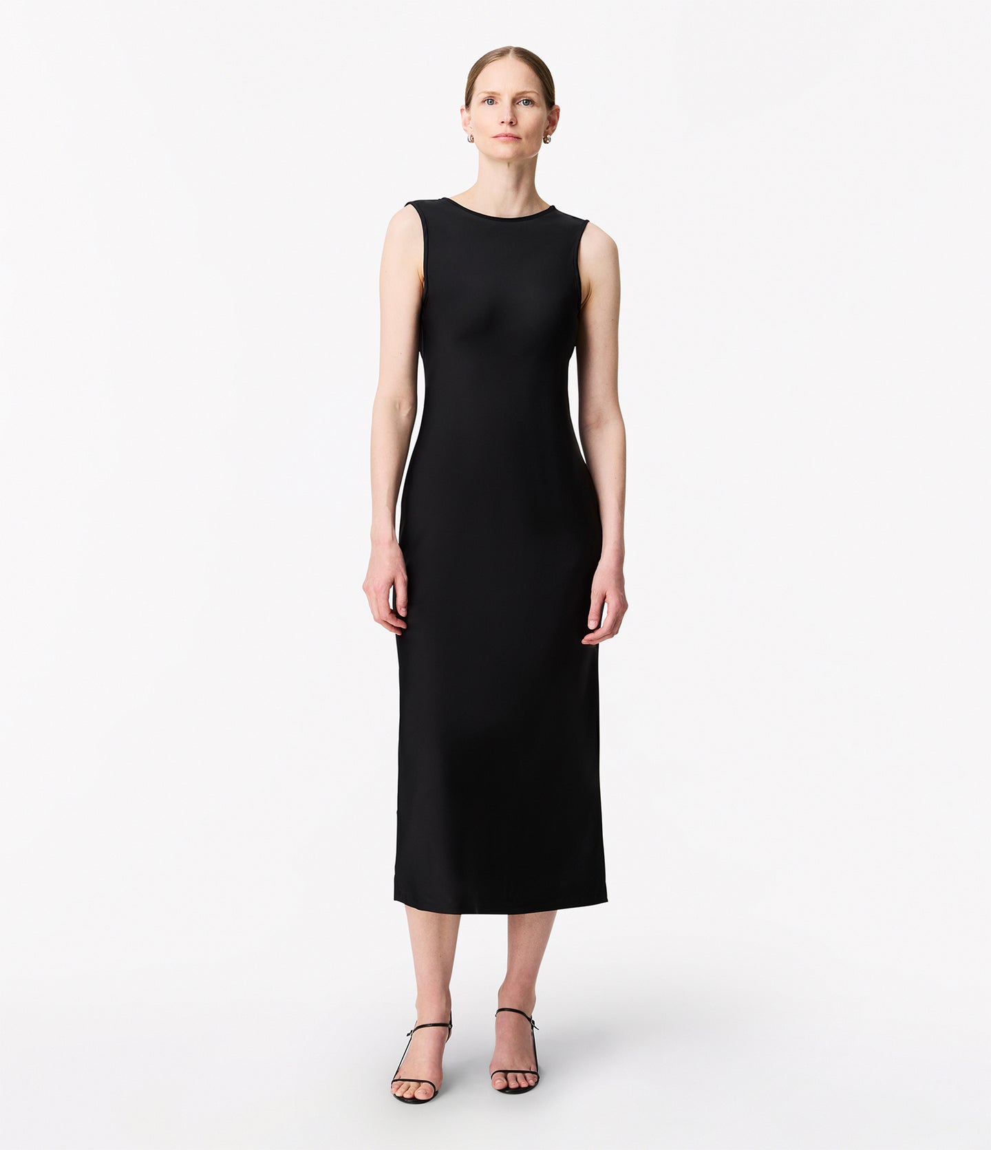 Cowl Back Dress | Black Another Tomorrow Cowl Back Dress | Black Another Tomorrow