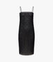 Silk Embroidered Dress | Black