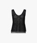 Silk Embroidered Top | Black in black