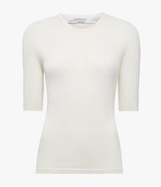 Fitted Knit Top | Off White