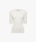 Fitted Knit Top | Off White in off white