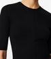 Fitted Knit Top | Black in black