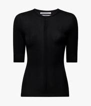 Fitted Knit Top | Black