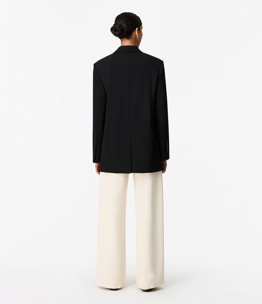 Another Tomorrow Wool Tailored Jacket in Black – Wool Women's Jacket