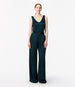Satin Pleated Trouser | Juniper in juniper