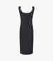 Twist Bias Dress | Black in black