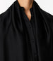 Band Collar Blouse With Scarf | Black in black