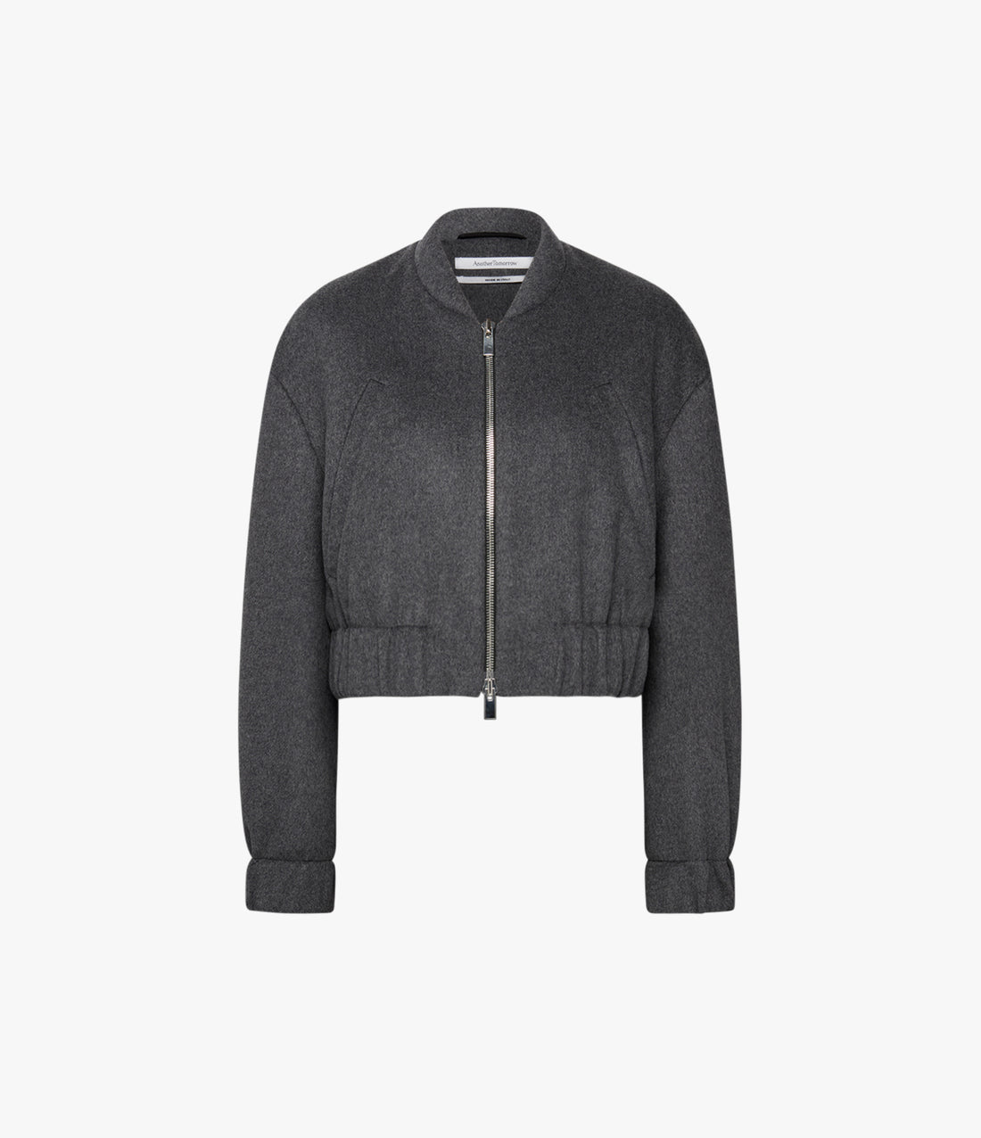 Wool Bomber Jacket | Light Grey Melange