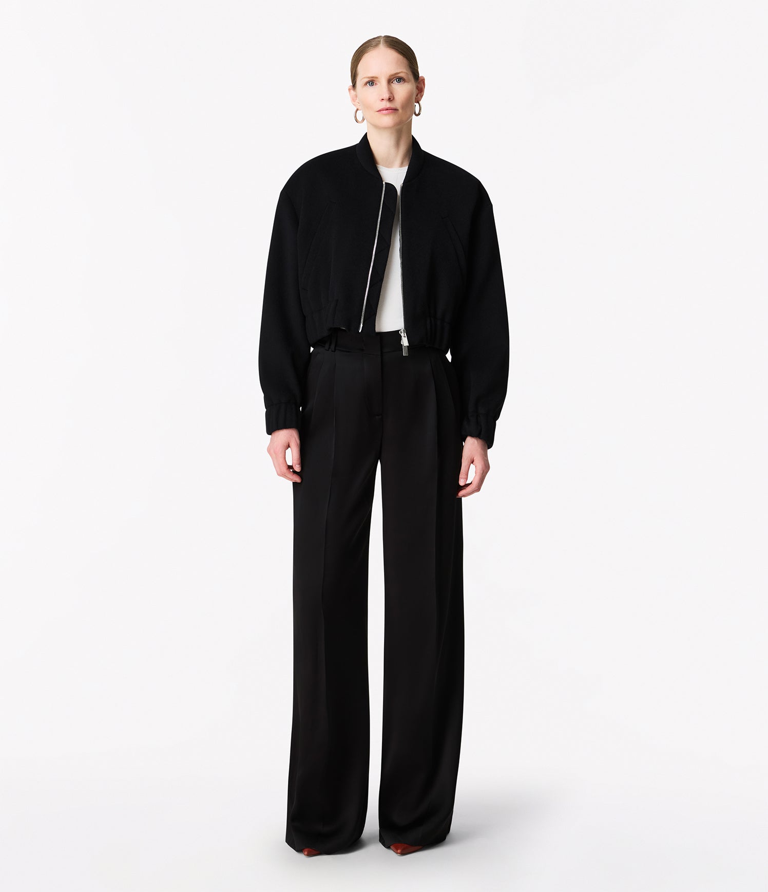 Wool Bomber Jacket | Black – Another Tomorrow Wool Bomber Jacket | Black – Another Tomorrow