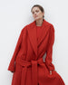 Another Tomorrow Cashmere Wrap Coat in Scarlet – Wool Women's Outerwear