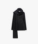 Short Scarf Coat | Black in black