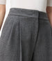 Cashmere Pleated Trouser | Medium Melange Grey in medium melange grey