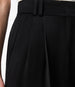 Satin Pleated Trouser | Black in black