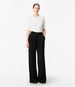 Satin Pleated Trouser | Black in black