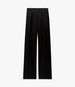Satin Pleated Trouser | Black in black