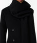 Short Scarf Coat | Black in black