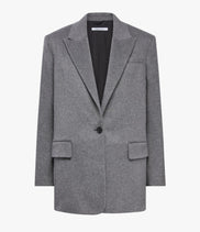 Tailored Cashmere Jacket | Medium Melange Grey