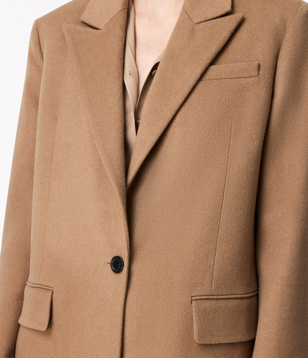 Another Tomorrow Tailored Cashmere Jacket in Camel – Cashmere Women's Jacket