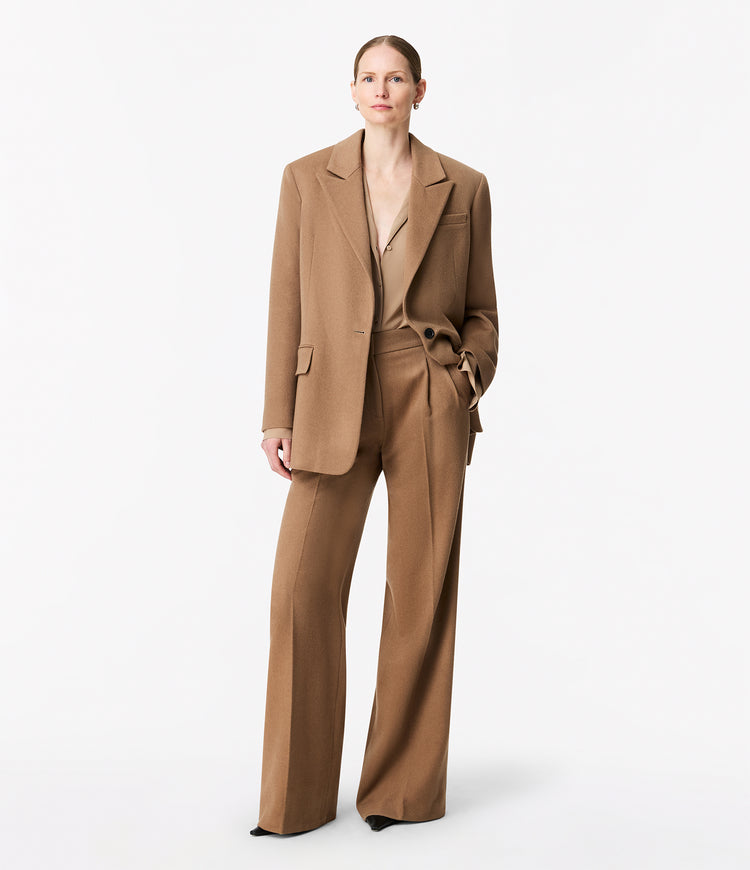 Another Tomorrow Tailored Cashmere Jacket in Camel – Cashmere Women's Jacket