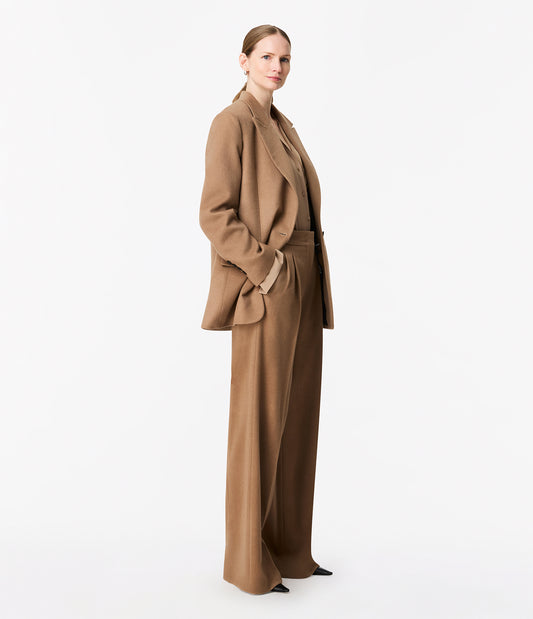 Another Tomorrow Tailored Cashmere Jacket in Camel – Cashmere Women's Jacket