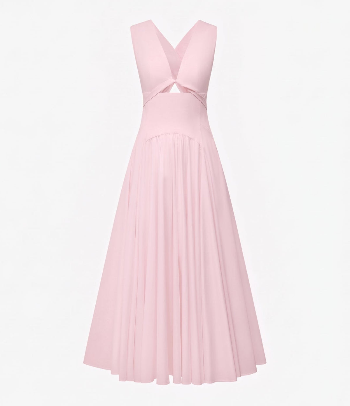 Another Tomorrow Cutout Circle Dress in Quartz – Cotton Women's Dress
