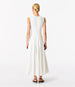 Panelled Flare Dress | White in white