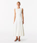 Panelled Flare Dress | White in white
