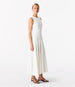 Panelled Flare Dress | White in white