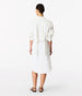 Pleat Back Shirt Dress | Off White in off white