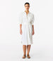 Pleat Back Shirt Dress | Off White in off white