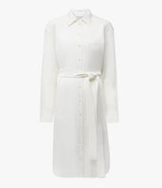 Pleat Back Shirt Dress | Off White