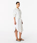 Pleat Back Shirt Dress | Off White in off white