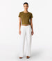 Relaxed Wide Leg Pant | Off White in off white