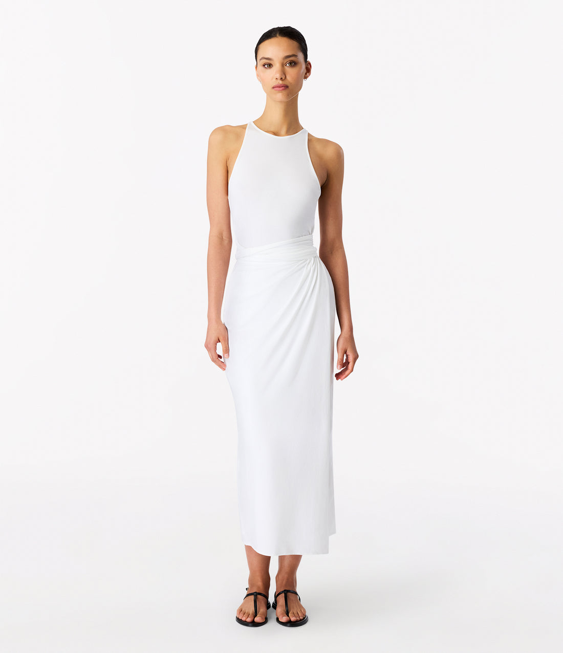 Another Tomorrow Sarong Tie Dress Another Tomorrow Sarong Tie Dress