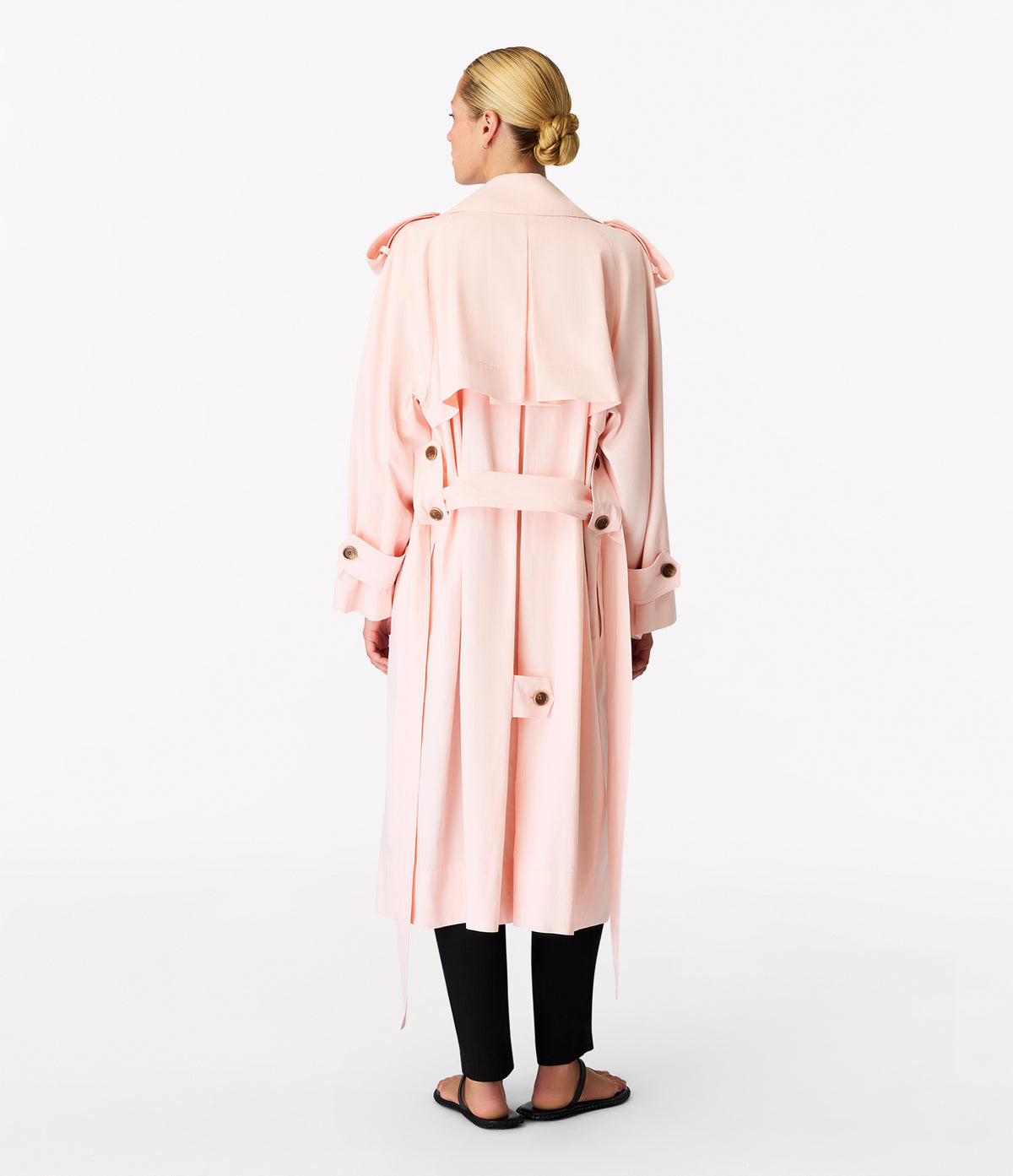 Another Tomorrow Soft Trench in Quartz – Cotton Women's Outerwear