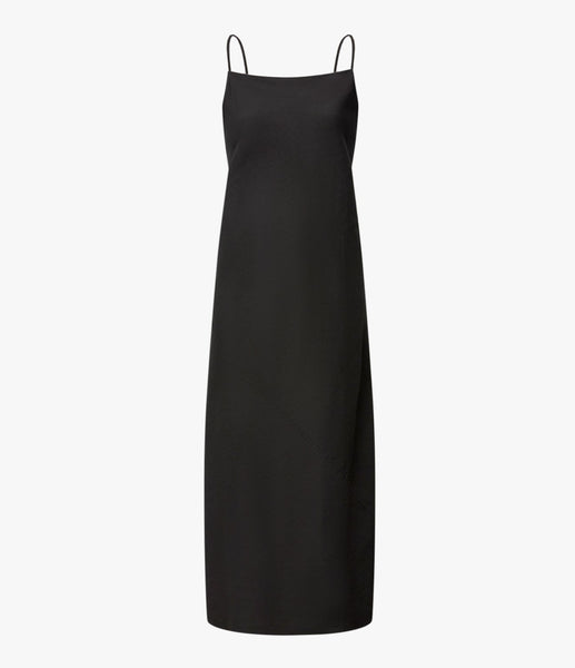 Square Neck Slip Dress | Black Another Tomorrow Square Neck Slip Dress | Black Another Tomorrow