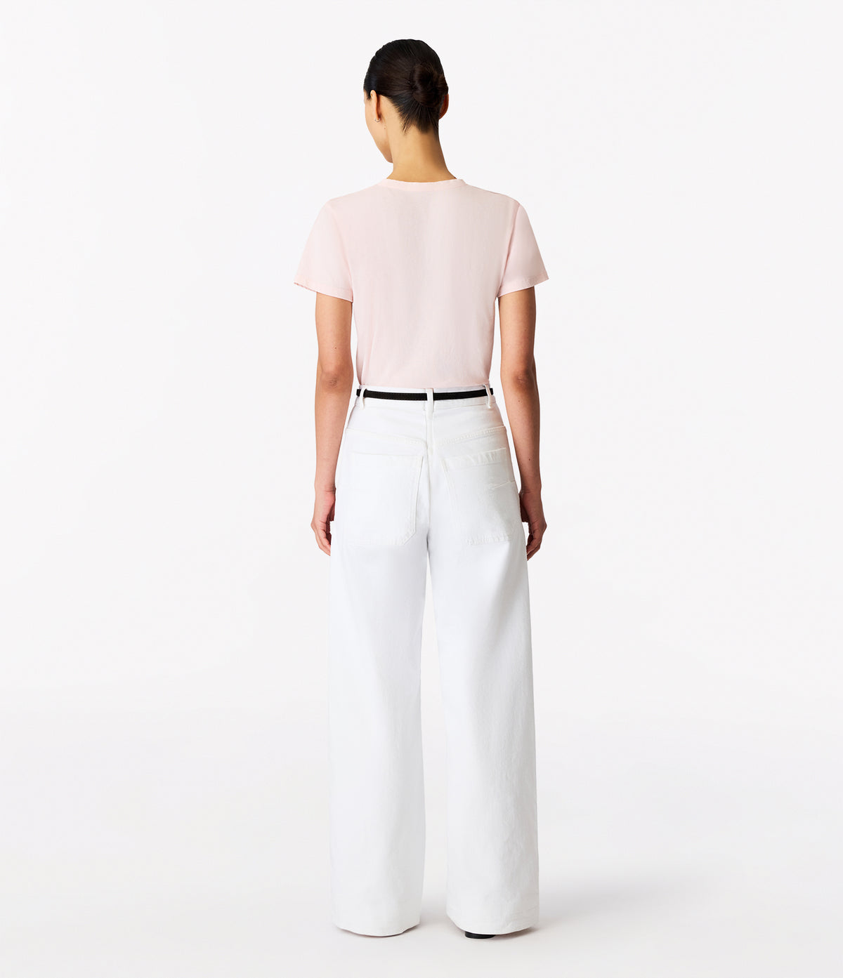 Another Tomorrow V-Neck Tee in Quartz – Cotton Women's Top