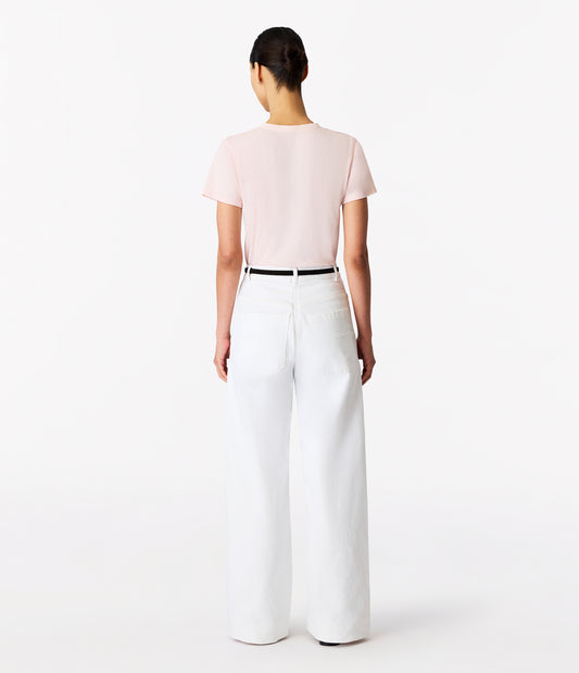 Another Tomorrow V-Neck Tee in Quartz – Cotton Women's Top