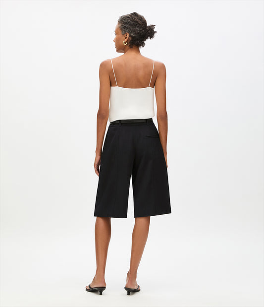 Another Tomorrow Bermuda Short in Black – Cotton Women's Trousers