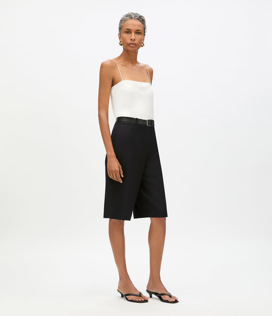 Another Tomorrow Bermuda Short in Black – Cotton Women's Trousers