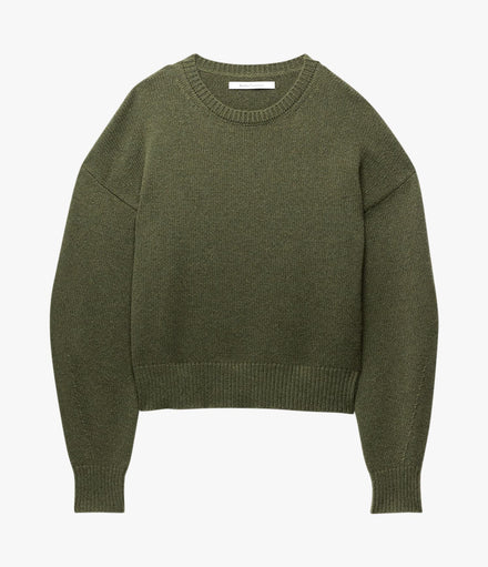 Cashmere Knit Sweatshirt | Moss